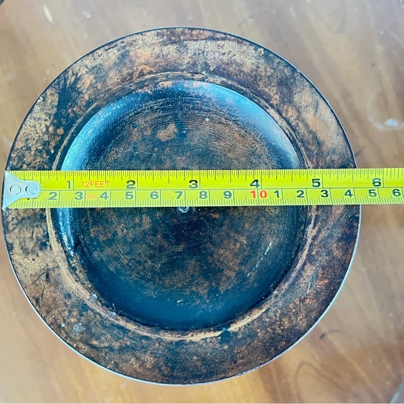 Vintage 10 inch Tall Metal Candle Holder Candlestick Rustic Decor - Picture 8 of 10